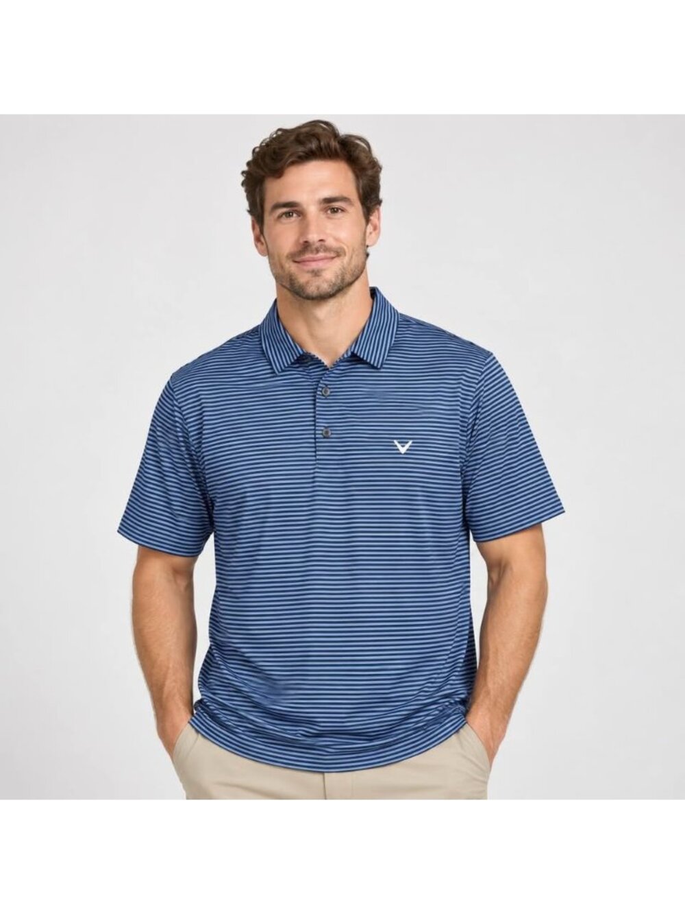 Callaway Men’s Striped Golf Polo – Size Large